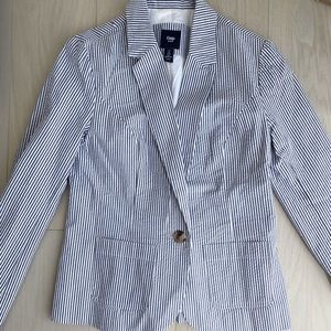 Women’s Gap Searsucker Blazer - Navy - Size 2